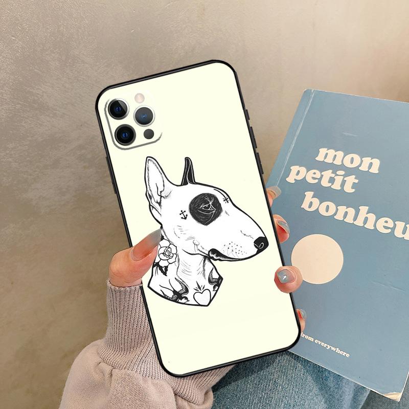 English Bull Terrier Dog Case For iPhone 17 Air 13 16 15 11 12 14 Pro Max 13 mini XR 15 16 Plus 16e Back Cover Shell