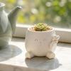 Маленький горшок для комнатных растений, милый горшок для суккулентов, 3D-печатный горшок с рукой, держащей сердце, смоляной цветок для декора рабочего стола дома и в офисе