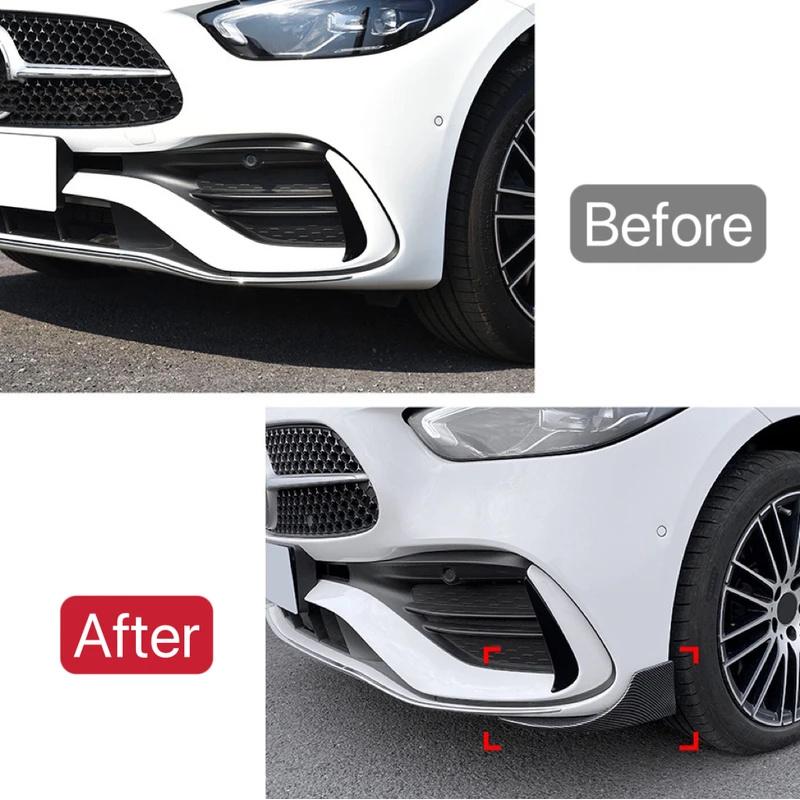 Front Bumper Lip Spoiler Splitters Diffuser For Mercedes-Benz C-Class W206 C200 C260 C43