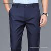 Men's Autumn/Winter Elastic Non-Iron Business Casual Thickened Trousers - Loose Straight Fit
