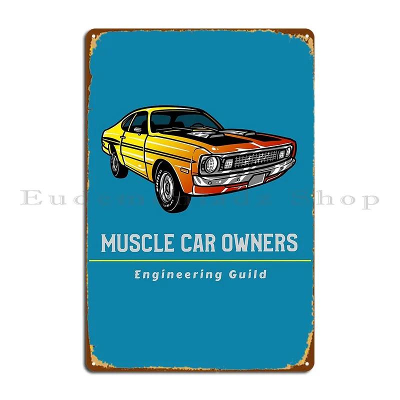 Muscle Car Owners Mikeyr Metal Sign Design Wall Decor Print Bar Garage Tin Sign Poster
