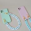 New Phone Accessory Detachable Parts Chain White Crossbody Pendant Cellphone Strap Blue Phone Case Chains Acrylic Shoulder Chain