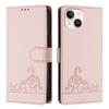 Кожаный чехол-кошелек с мультяшным котиком через плечо для iPhone 16 Pro Max 15 14 11 12 13 Plus SE 2025 XR XS, кошелек, RFID, книга, сумка RFID, книжка