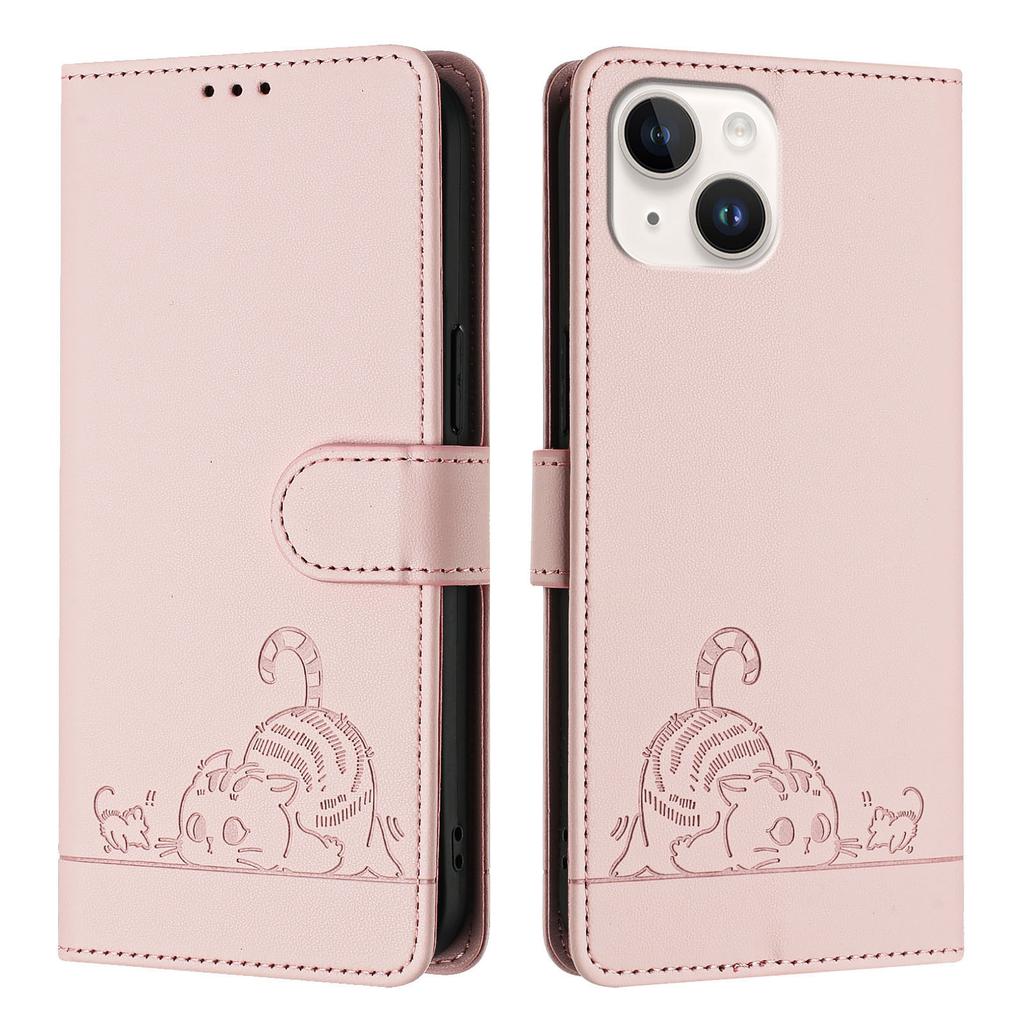 Кожаный чехол-кошелек с мультяшным котиком через плечо для iPhone 16 Pro Max 15 14 11 12 13 Plus SE 2025 XR XS, кошелек, RFID, книга, сумка RFID, книжка