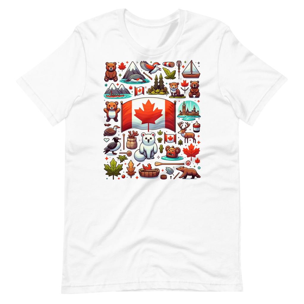 Canada Shirt Canadian Flag Maple Leaf Wildlife Bear Moose Proud Canada T-Shirt