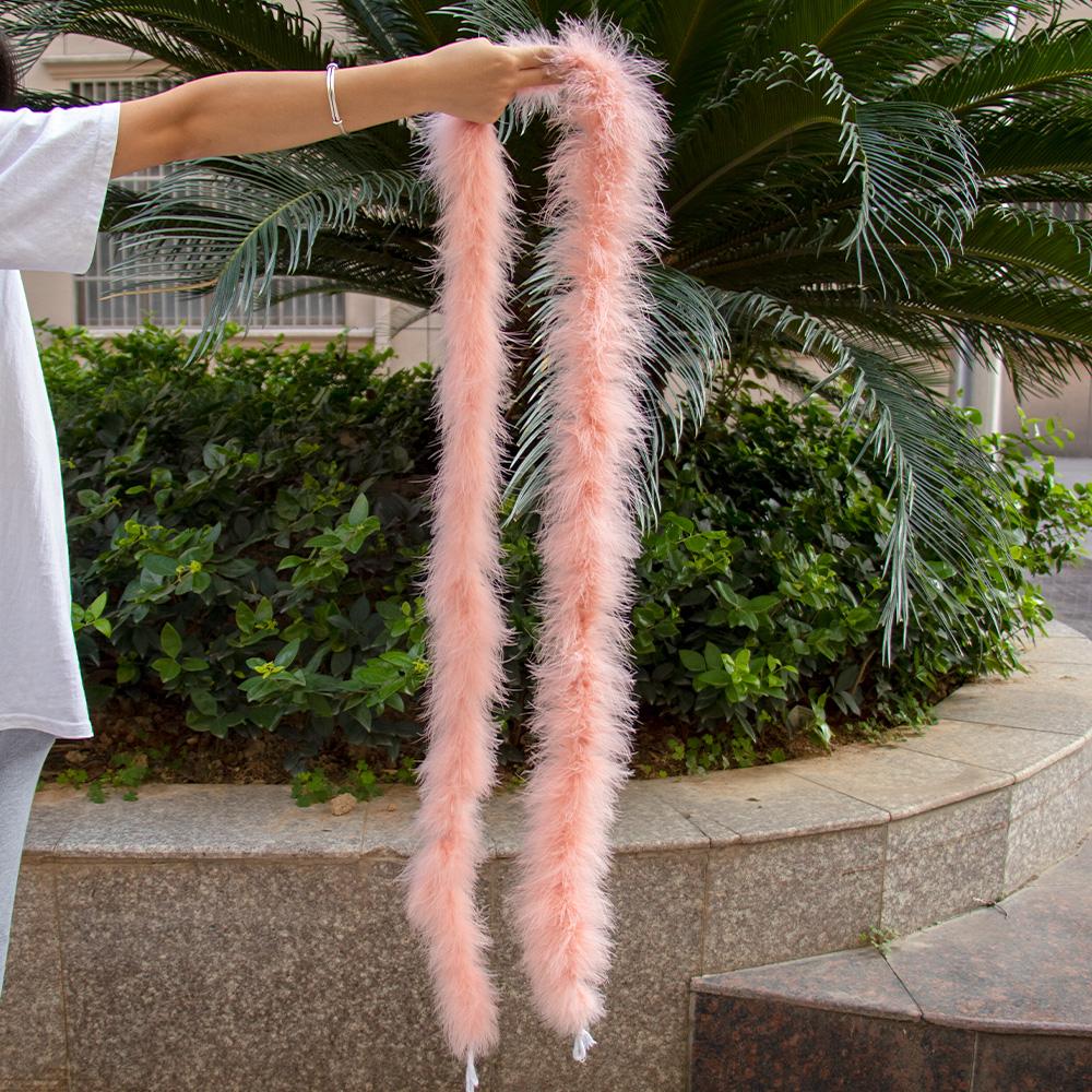2M Turkey Marabou Feather Boa 11-50g for Scarf Clothing Christmas Tree Decor Shawl Craft Costume Wedding Dress Plume Accessories