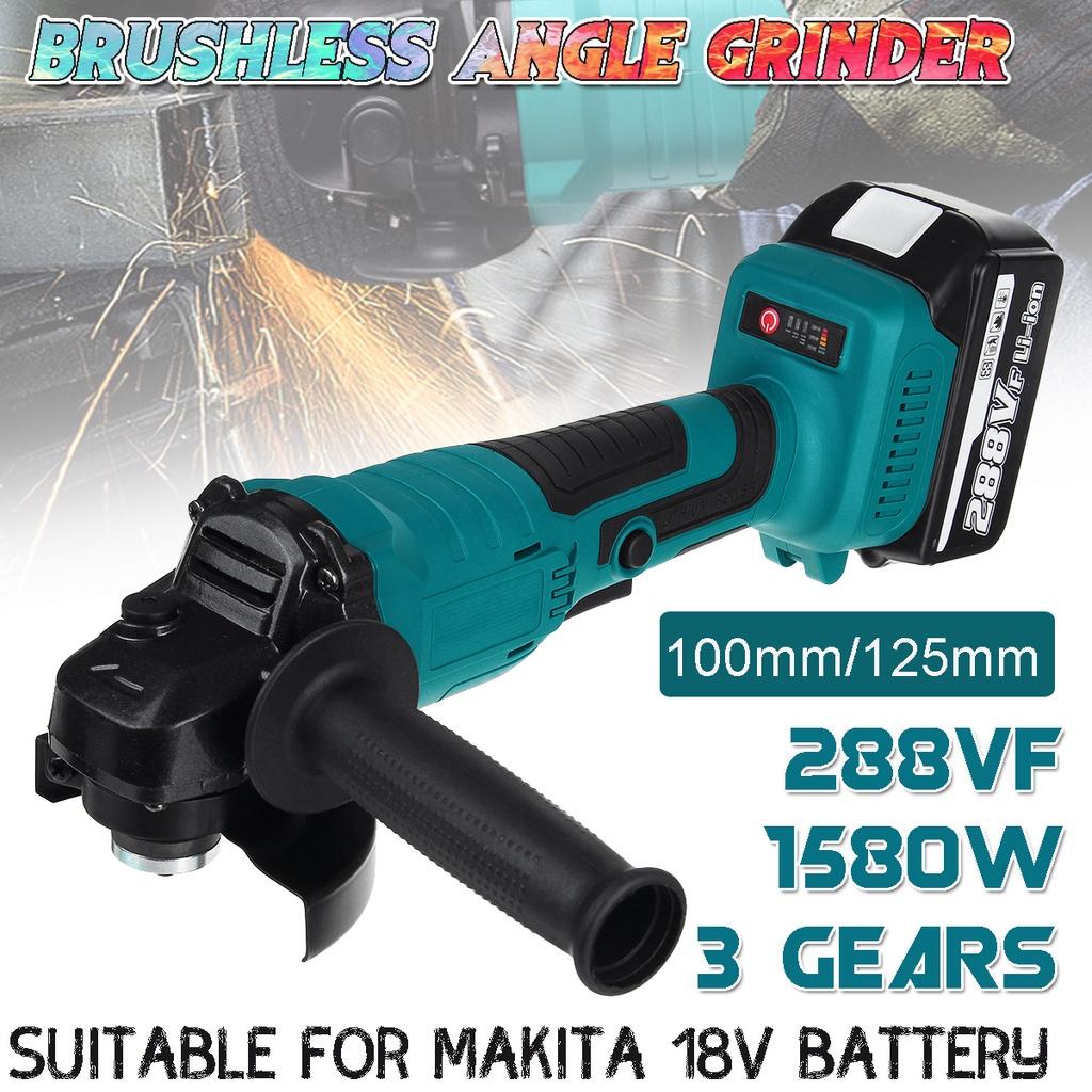 288VF 100mm/125mm Brushless Angle Grinder Cordless Angle Grinder Polishing Wood Metal Stone Cutter Cut-Off Machine