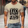 Смешные мужские футболки Вот что я делаю, я чиню вещи и знаю, что такое футболка автомеханика с короткими рукавами, модная футболка Harajuku в стиле хип-хоп