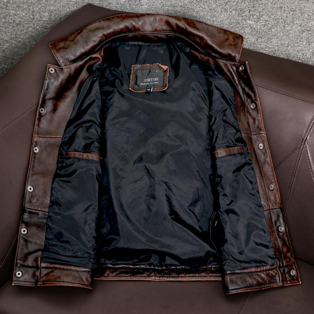 Мужской жилет из натуральной кожи, короткая куртка без рукавов, приталенный, осенняя мода