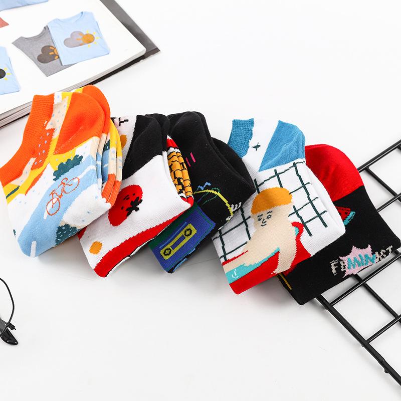 Мужские весенне-летние носки-лодочки нового стиля, уличные, хип-хоп, спортивные, с низкой посадкой, невидимые