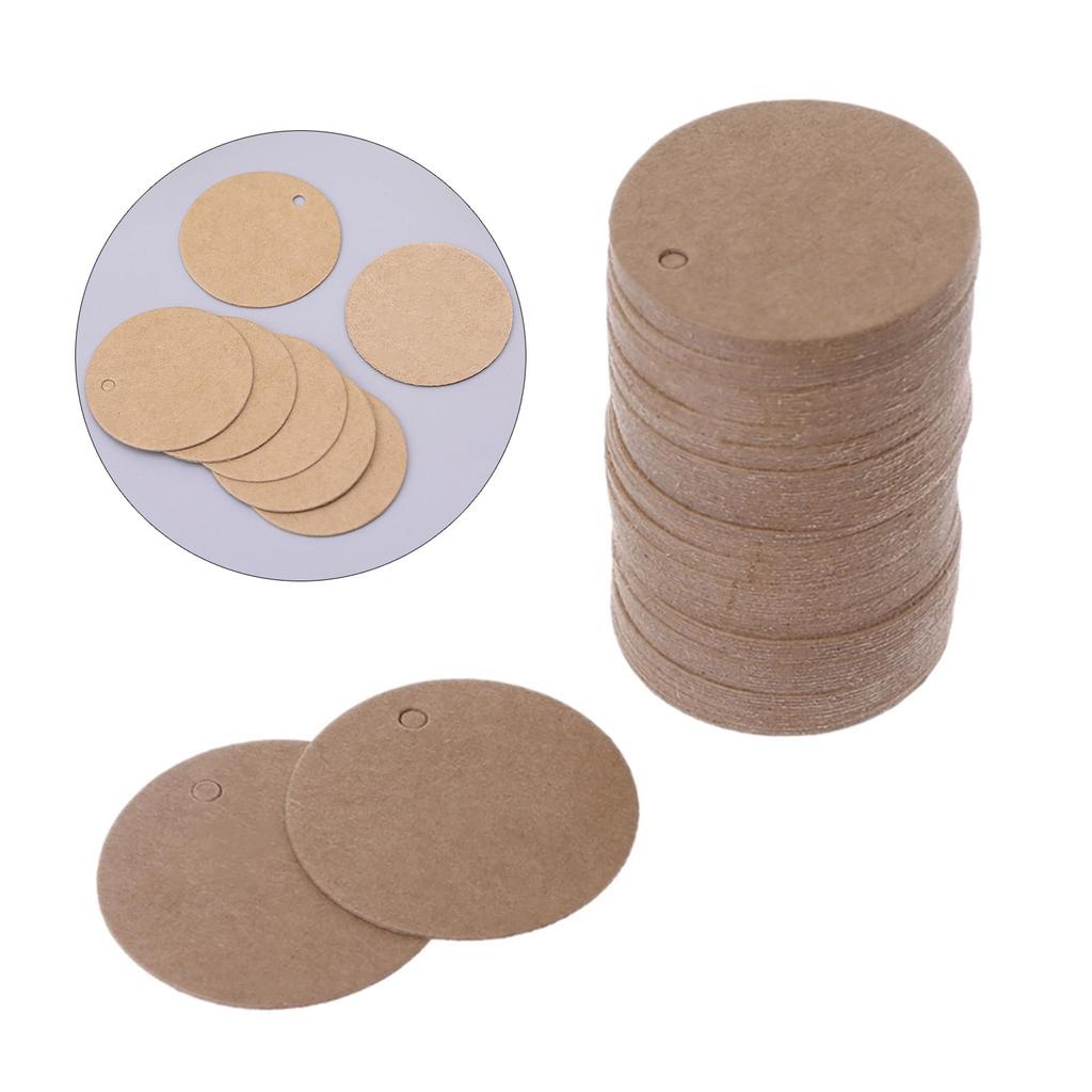 100 шт. пустых круглых бирок, круглые бирки ручной работы, подарочные бирки с отверстием, бирки для крафт-бумаги, бирки для пожеланий для поделок своими руками на вечеринку