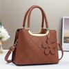 Trendy Color Block Handbag For Women 2024 Spacious Pu Shoulder Bag For Daily Use
