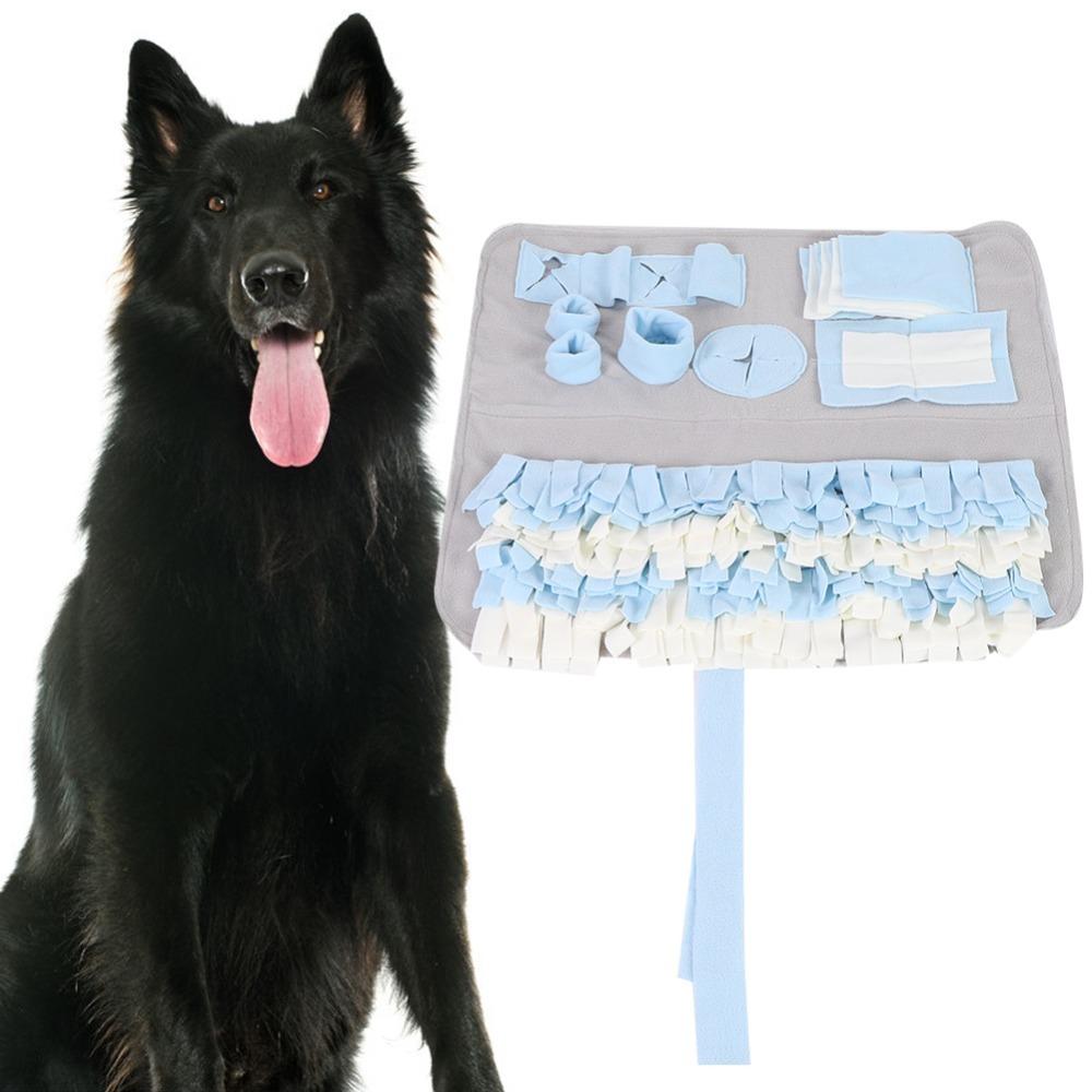 Multi Layer Strips Pet Foraging Blanket Washable Surface Boredom Relief Rug Dog Training Game
