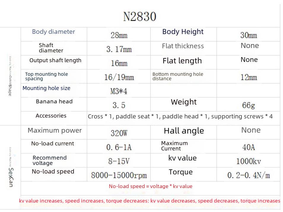 Surpass N2830 1000/1300KV Brushless Motor for Xida A2212 4-Axis Aircraft