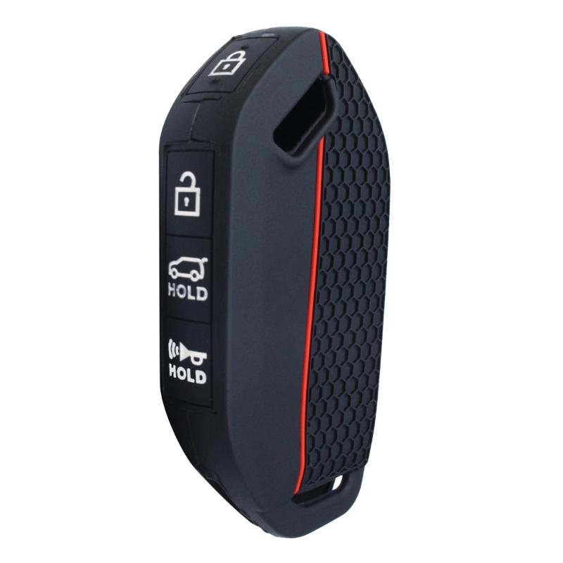 Key Fob Protector Cover Silicone Car Key Case Waterproof Remote Key Cover Honeycomb Texture Shell Case