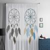 Тюлевые шторы «Ловец снов», нарисованные вручную перьями для гостиной, кухни, оконные шторы, домашний декор, прозрачные занавески для детской спальни