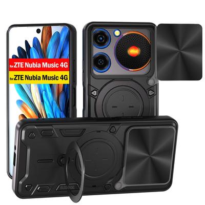 Для ZTE Nubia Music 4G Чехол Броня Слайд Камера Кольцо-подставка Защита Чехол для телефона Capa для Nubia Music 4G Funda
