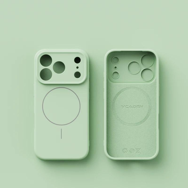 Роскошный магнитный чехол для телефона для iPhone 17 16 15 14 13 12 Pro Max 16 Plus 17Pro Air Для Magsafe Жидкий силикон Ударопрочный чехол