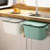 Kitchen Cabinet Door Hanging Trash Can with Handle Small Under Sink Garbage Can Wall Mounted Counter Waste Compost Bin