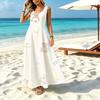 Women’s Cute Bear Sleeveless Beach Dress,Loose Soft Fabric Summer Vacation Outfit,Casual Seaside Holiday Wear