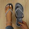 Slippers Women 2024 New Flip Flops Sandals for Women Beach Sandals Rhinestone Toe Separator Flat Anti Skid Summer Slides Women