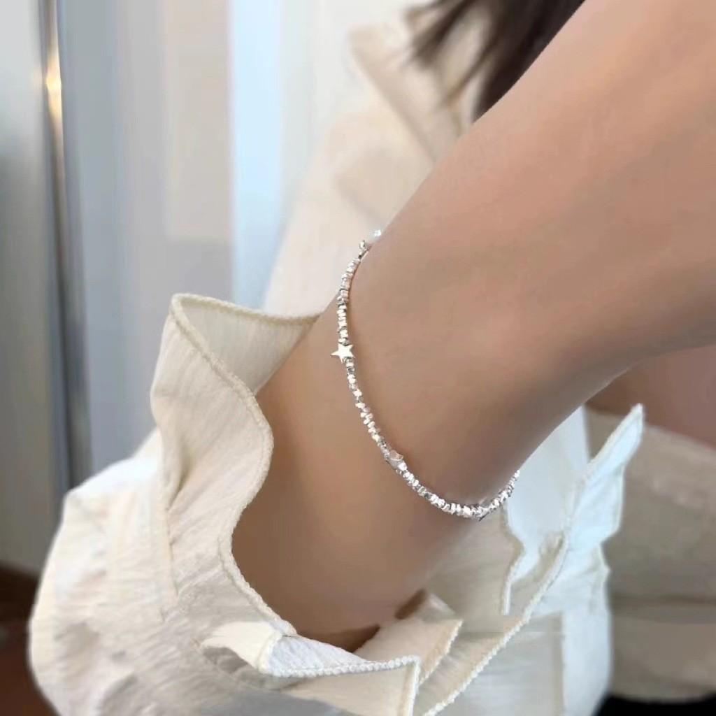 Изысканный ночной звездный циркониевый браслет для женщин элегантные посеребренные геометрические украшения для рук