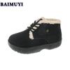 Меховые балетки на платформе женские зимние ботильоны теплая обувь 2025 тренд повседневные прогулочные кроссовки для походов зимние короткие плюшевые женские ботинки