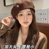 Beret Women's New Autumn and Winter Models Show Their Faces, Small Bud Hat Temperament, Octagonal Painter Hat Trendy and Advanced Sense