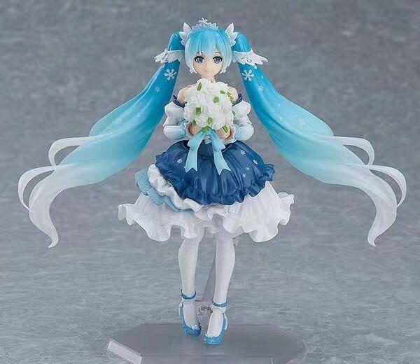 Hatsune 10th Anniversary Snow Hatsune Virtual Singer Figma Movable EX-054 Hatsune Movable Box Hand Hand