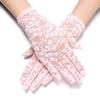 Female Short Driving Sunscreen Gloves Bride Lace Gloves UV Protection Gloves Hollow-Out Mittens