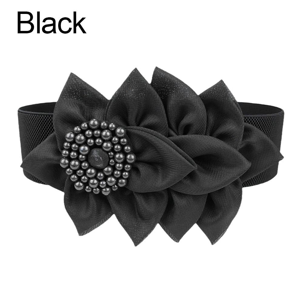 Повседневный эластичный пояс с цветочным украшением, модный пояс, женский пояс