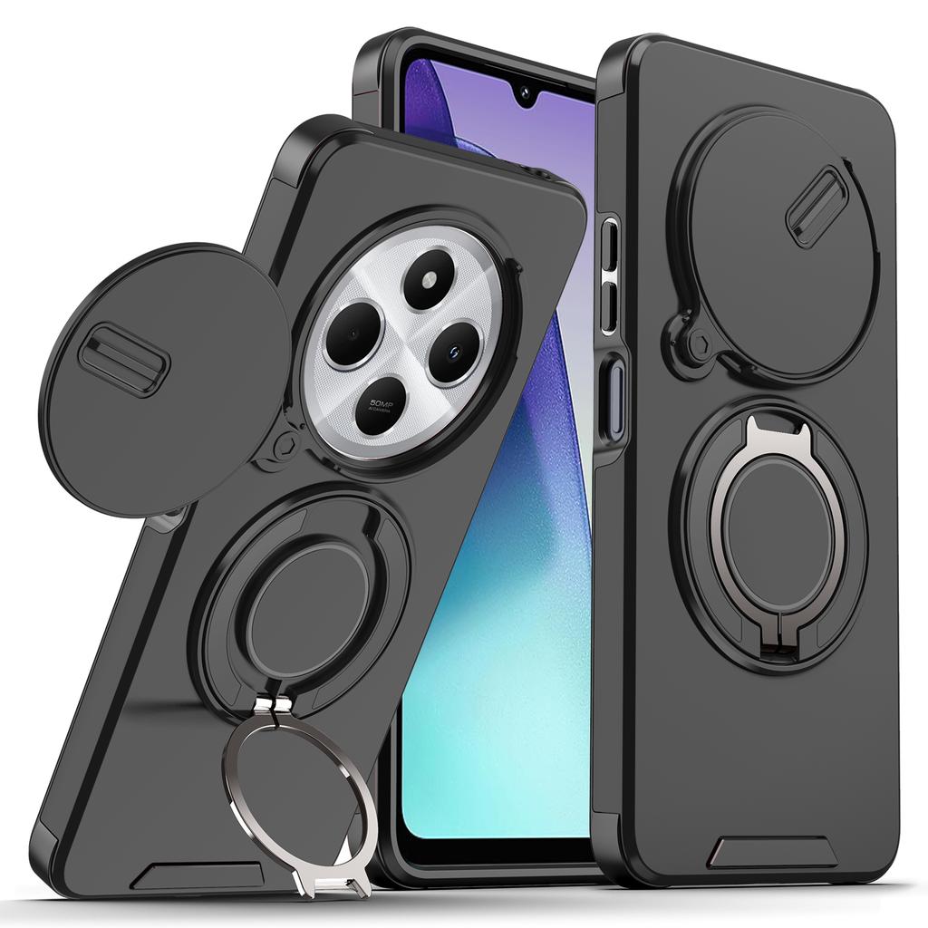 Чехол для Xiaomi Redmi 14C Чехол Redmi A3 Pro Чехол для телефона Redmi A4 Новый бронированный чехол Чехол с выдвижной защитой объектива с магнитным кольцом-держателем