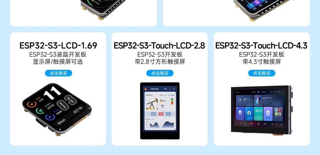 Плата разработки с 1,85-дюймовым круглым ЖК-экраном ESP32-S3