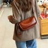 Spring and Summer New Niche Fashion Underarm Bag Head Layer Vegetable Tanned Cowhide Wide Shoulder Strap Crossbody Bag