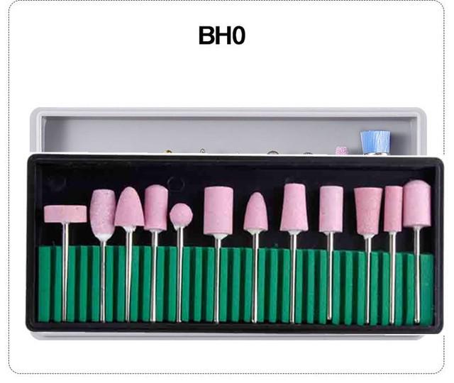 1 Set New Grinder Nail Drill Bits Alloy Tungsten Steel Ceramic Nail Files Sanding Head Set Polishing Manicure Tools Kit 8 Colors