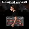 16-Channel Audio Mixer with Bluetooth,48V Phantom Power,6 Sound Styles,Real-Time Monitoring for Home KTV,Live Streaming,Stage