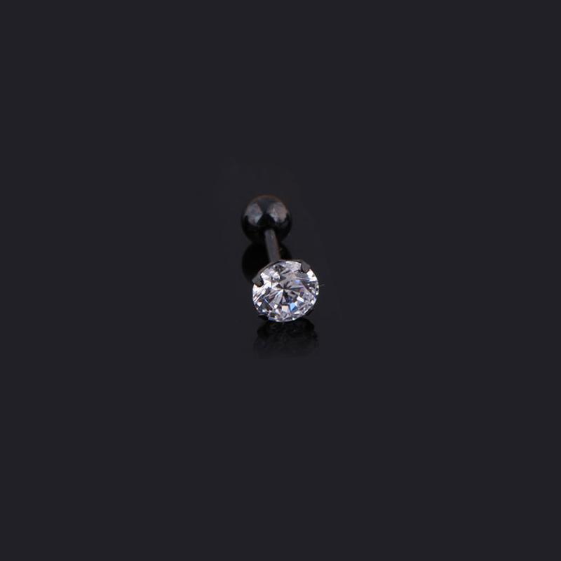 2Pcs Medical Titanium Steel Zircon Ear Studs Korean Girls Men's Diamond Earrings Fashion Ear Bone Studs