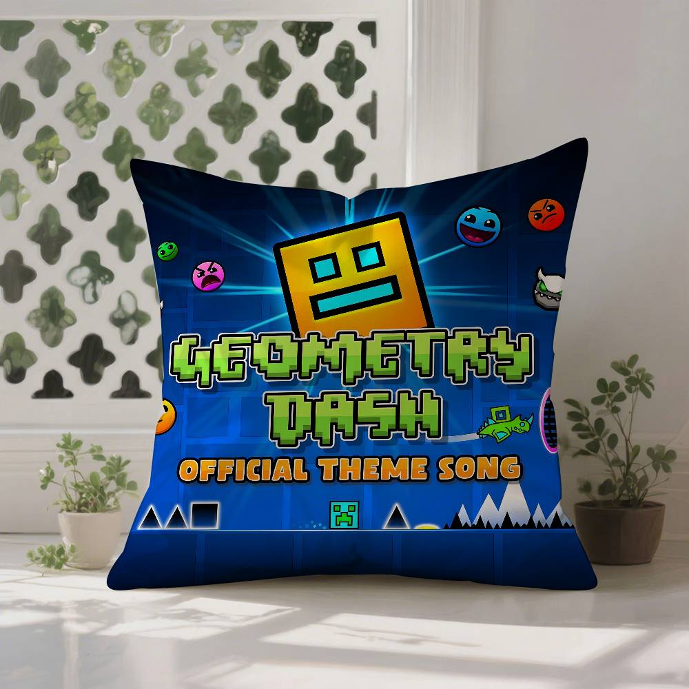 G-Геометрия D-Дэш V-Видео Наволочка Антипылевой клещ Наволочка Невидимая молния Шелковистый короткий плюш Чехол для диванной подушки