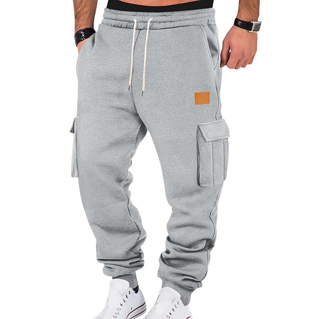 Men's Winter Sports Casual Pants Men's Sports Multi Pocket Work Pants Sweatpants