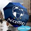 Custom Name Monterrey Football Crest Umbrella Folding Umbrella, Automatic Umbrella - 8-Frame for Travel, Casual Lightweight Personalized Gifts