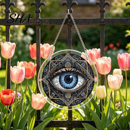 Colorful Window Visor Acrylic Jigsaw Puzzle Suncatcher, Religious DIY Sun Catcher Puzzles Kit, Stained Glass Style Hanging Decor for Home, Garden,