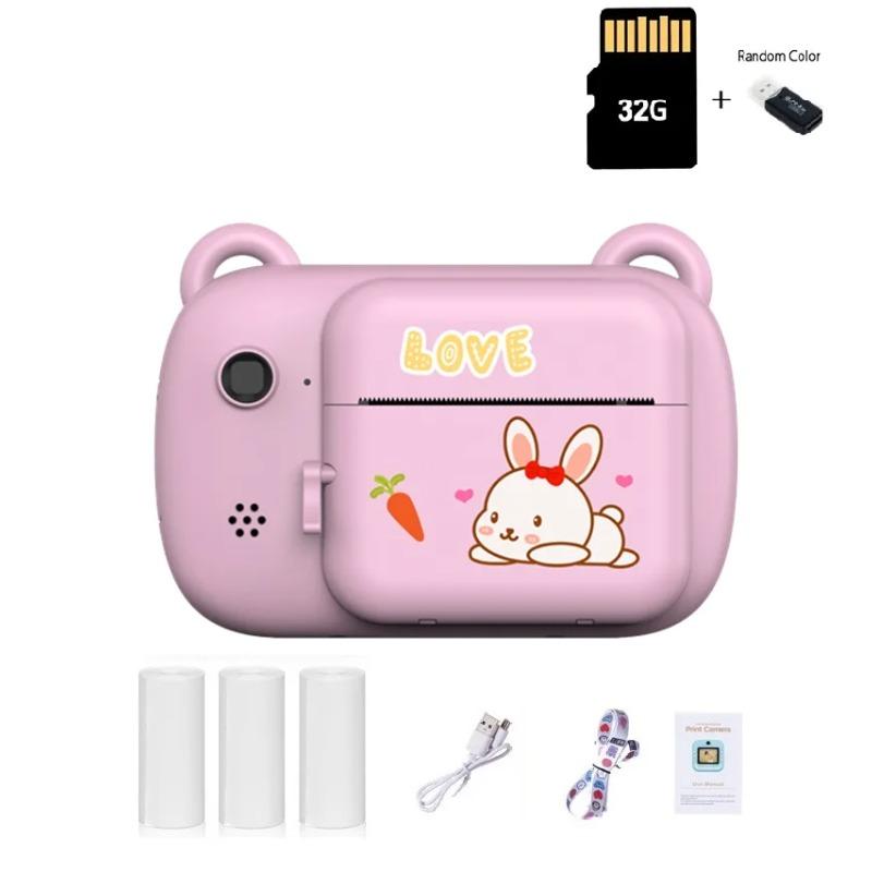 Цифровая детская камера Двойная камера Камера мгновенной печати Детская беспроводная цифровая камера Камера мгновенной печати фотографий без чернил
