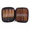 20pcs/set Crochet Hook Steel Knitting Needles Knit Bamboo Handle Needles Circular Knitting Needles Bamboo Knitting Needles