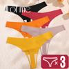 Allofme 3Pcs/Kit Lace Thongs for Women Sexy Low-Rise G-String Breathable Lingerie Sexy Thong for Female Panties T-Back