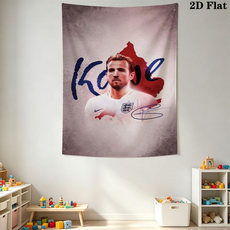 Harry Kane Icon Wall Hanging Printed Fabric Blanket Decorative Tapestries for Bedroom Living Room Home Decor