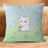 Lucky Cute Cat Pillow Cover Sofa Cushion Cover Home Room Decoration Children Gift