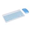Bluetooth Keyboard and Mouse Set for and and Compatible with and Blue iPad, Smartphones, Tablets, Computers. Slim, Compact, Cute, Rechargeable,