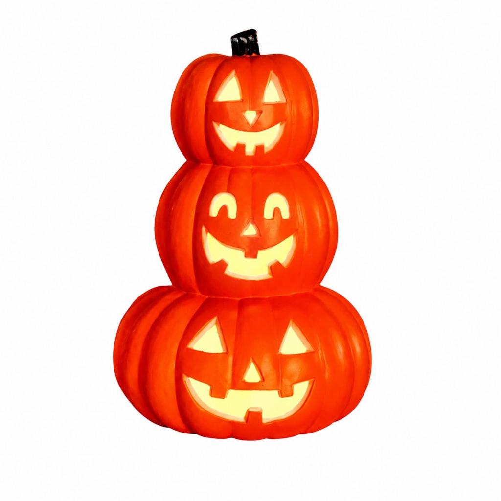 Тыква-светильник на Хэллоуин Оранжевый Светодиодный Декоративный ПВХ JackO'Lantern для