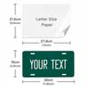 Custom License Plate for Front of Car Personalized Aluminum Car Tags 6 X 12 Inch Universal Fit Car Plate Metal Sign Wall Decor