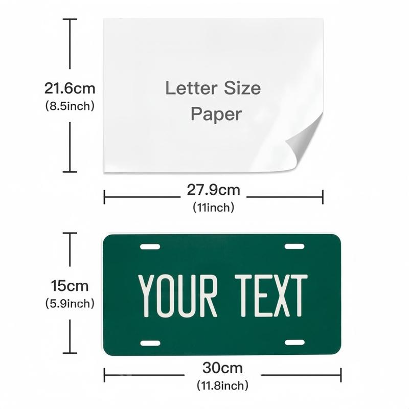 Custom License Plate for Front of Car Personalized Aluminum Car Tags 6 X 12 Inch Universal Fit Car Plate Metal Sign Wall Decor